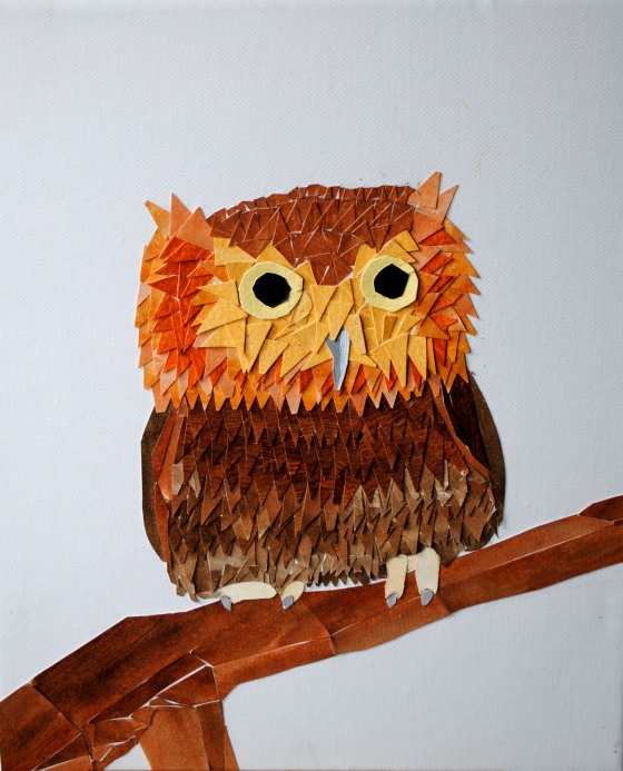 Paper Art Owl
